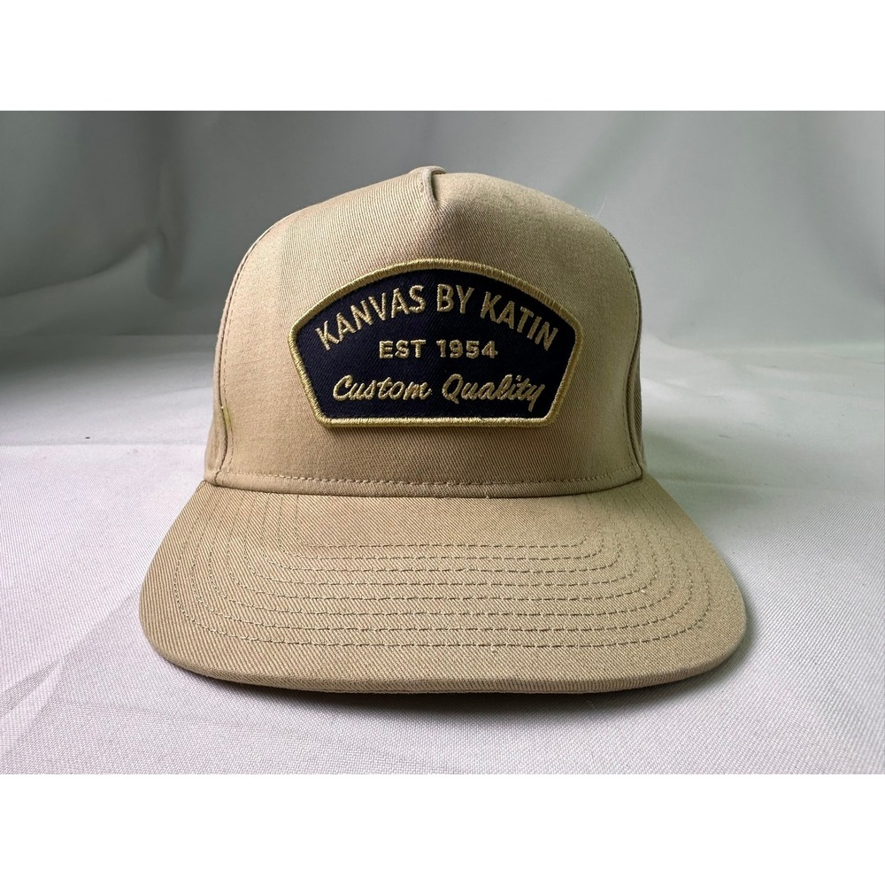 Katin Customs Hat Tan Cotton Canvas Snapback Est 1954 Patch Surf Skate‎ OSFA